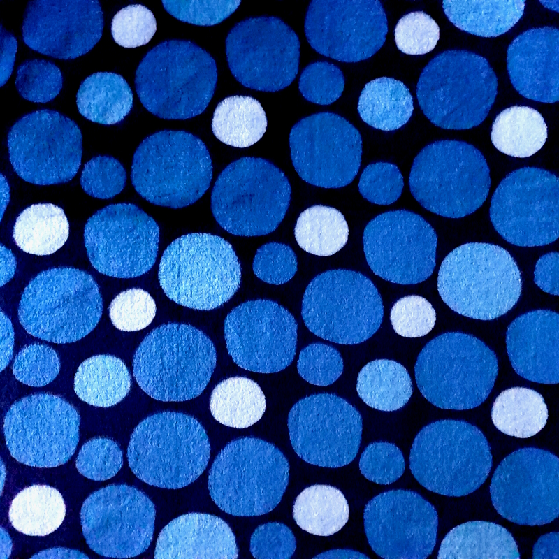 D458 - Roches (bleu) motif Doudou Sieste - Fait au Québec par Au Fil des Saisons