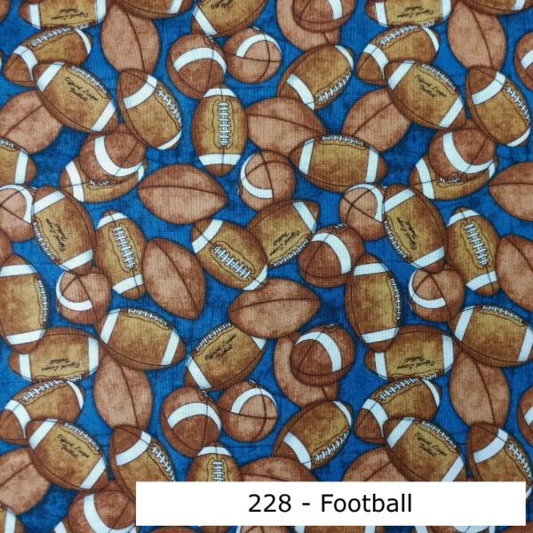228 - Motif - Football (bleu) - Au fil des saisons